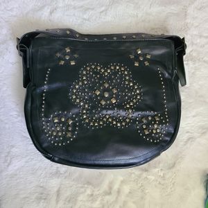 Black studded shoulder bag NWT